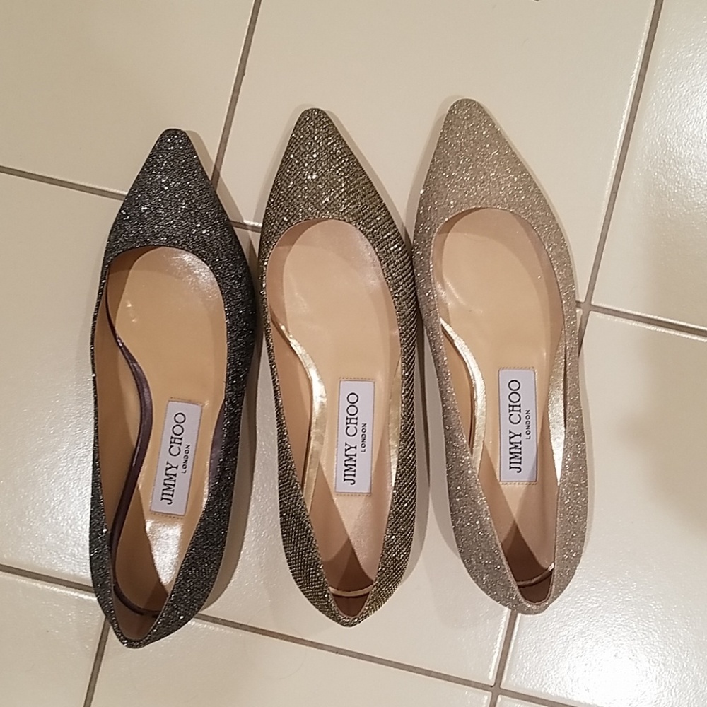 Jimmy choo shoes first pair is sold (dark silver)